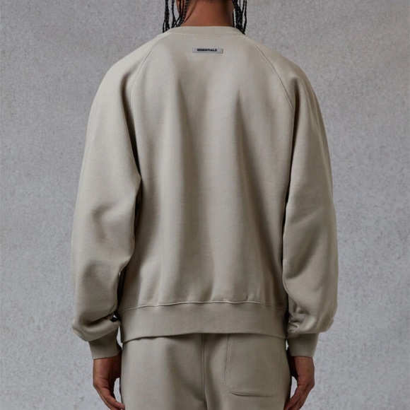 Essentials Fear of God Olive Crewneck, Size Large - Picture 2 of 5